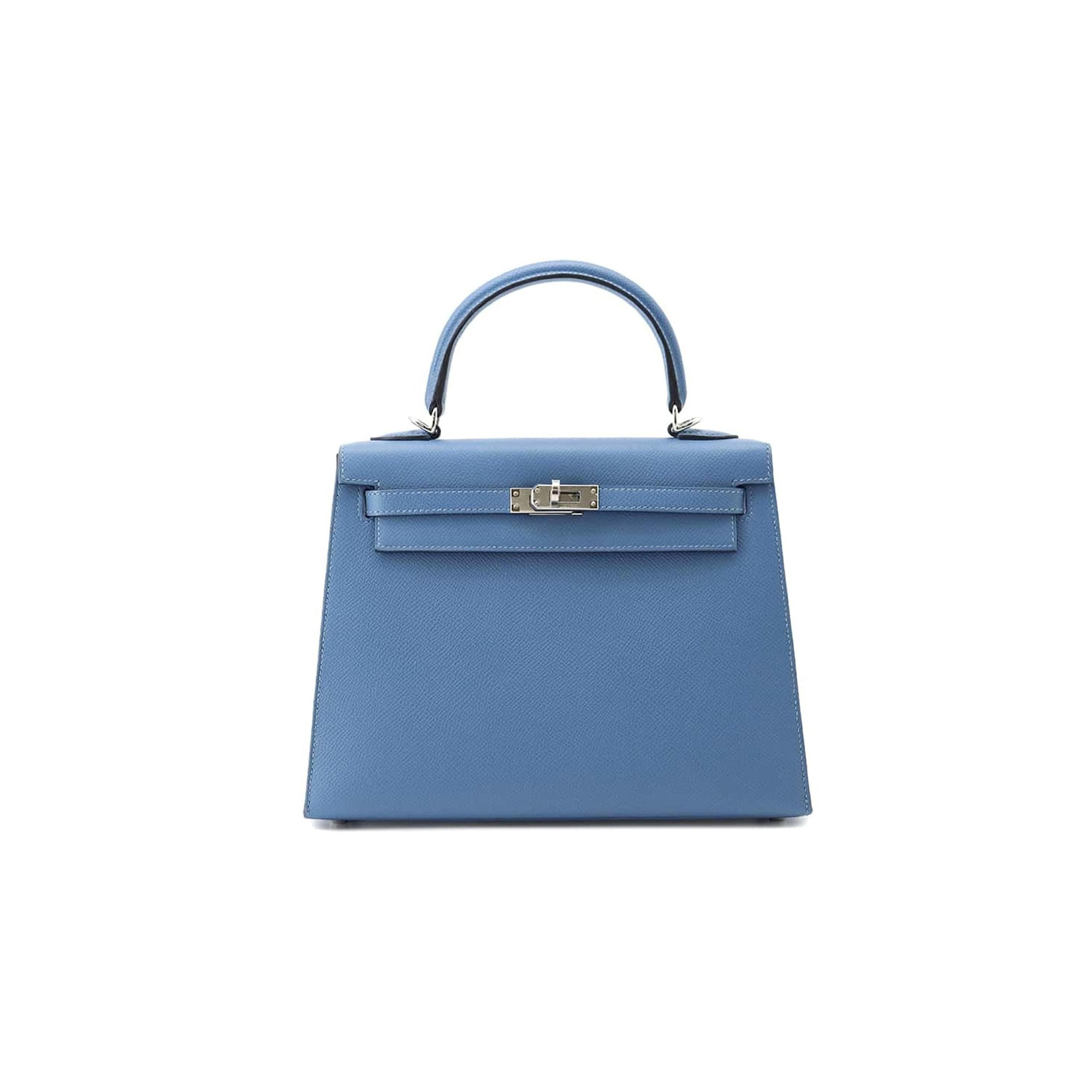 H**mes h**mes kelly 25 handtasche in azur blau (25*17*7cm)